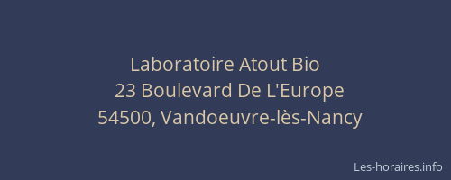 Laboratoire Atout Bio