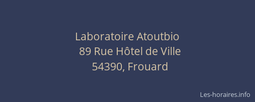 Laboratoire Atoutbio