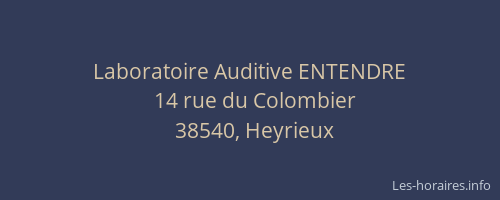 Laboratoire Auditive ENTENDRE