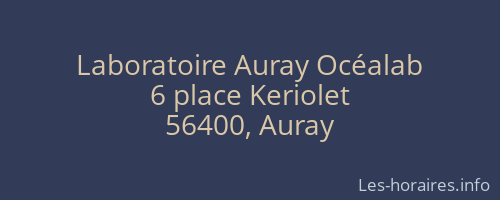 Laboratoire Auray Océalab