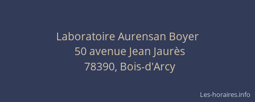Laboratoire Aurensan Boyer