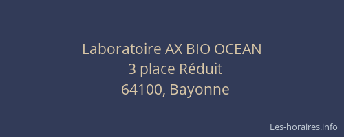 Laboratoire AX BIO OCEAN