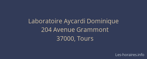 Laboratoire Aycardi Dominique