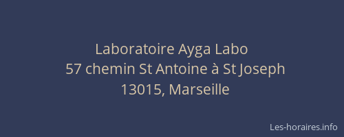 Laboratoire Ayga Labo