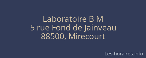 Laboratoire B M