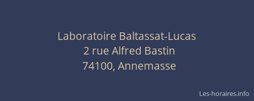 Laboratoire Baltassat-Lucas
