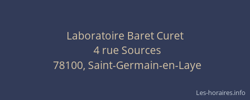 Laboratoire Baret Curet
