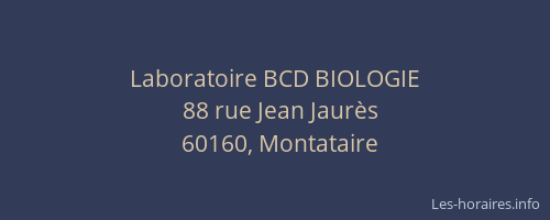 Laboratoire BCD BIOLOGIE