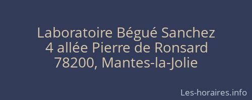 Laboratoire Bégué Sanchez