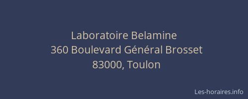 Laboratoire Belamine