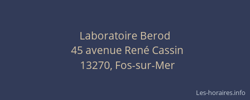 Laboratoire Berod
