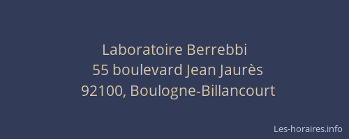 Laboratoire Berrebbi