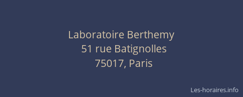 Laboratoire Berthemy
