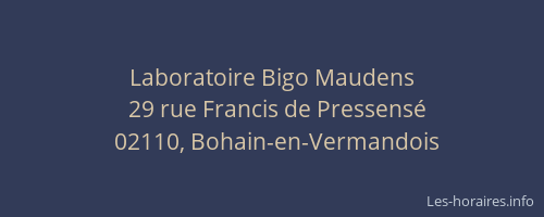 Laboratoire Bigo Maudens