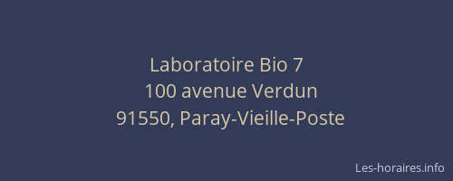 Laboratoire Bio 7