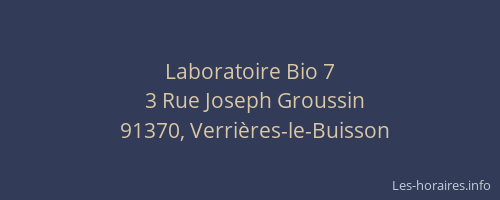 Laboratoire Bio 7