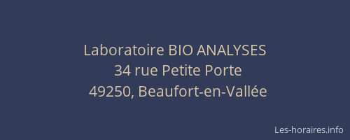 Laboratoire BIO ANALYSES