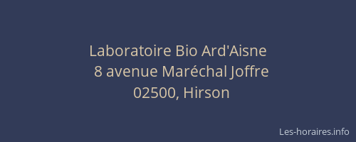 Laboratoire Bio Ard'Aisne