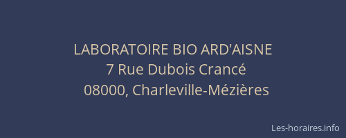 LABORATOIRE BIO ARD'AISNE