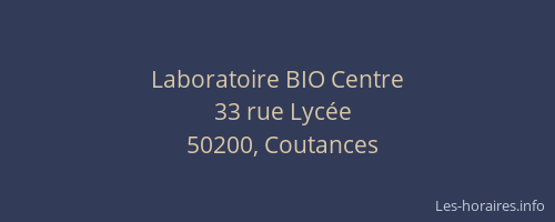 Laboratoire BIO Centre