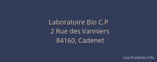 Laboratoire Bio C.P
