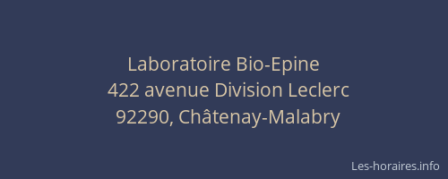 Laboratoire Bio-Epine