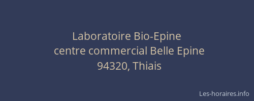 Laboratoire Bio-Epine