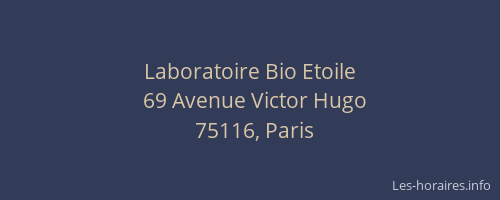 Laboratoire Bio Etoile