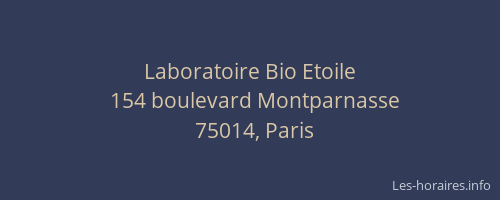Laboratoire Bio Etoile
