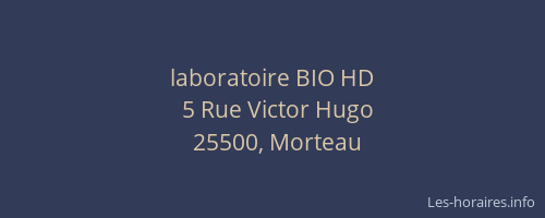 laboratoire BIO HD