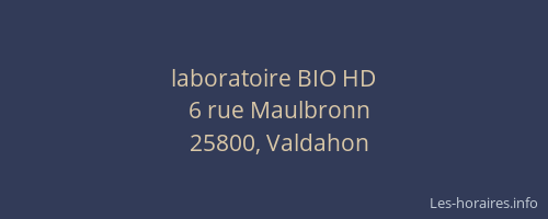laboratoire BIO HD