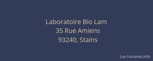 Laboratoire Bio Lam