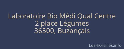 Laboratoire Bio M&eacute;di Qual Centre
