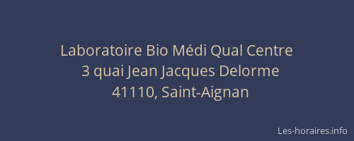 Laboratoire Bio M&eacute;di Qual Centre