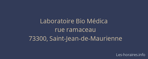 Laboratoire Bio M&eacute;dica