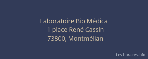Laboratoire Bio M&eacute;dica