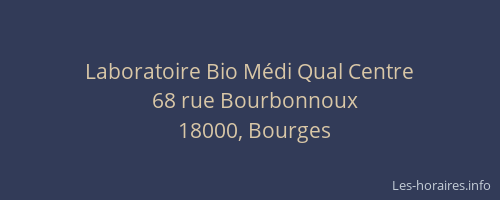 Laboratoire Bio Médi Qual Centre