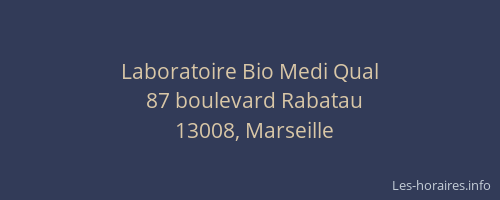 Laboratoire Bio Medi Qual