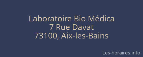 Laboratoire Bio Médica