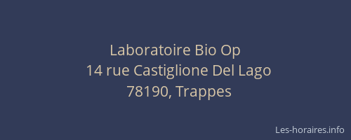 Laboratoire Bio Op