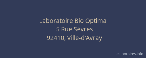 Laboratoire Bio Optima