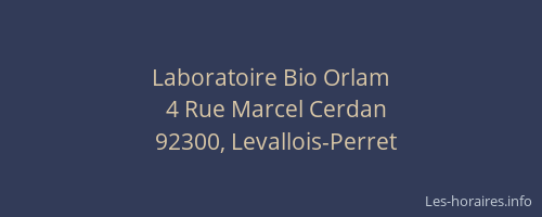 Laboratoire Bio Orlam