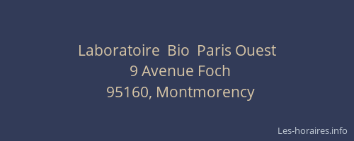 Laboratoire  Bio  Paris Ouest