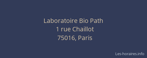 Laboratoire Bio Path