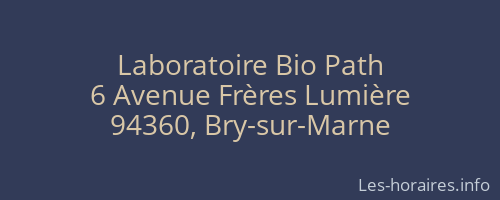 Laboratoire Bio Path