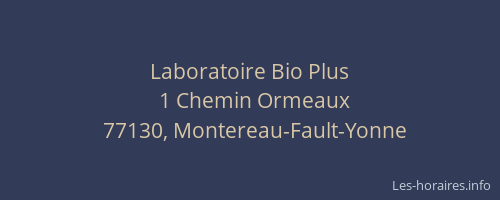 Laboratoire Bio Plus
