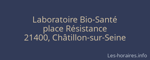 Laboratoire Bio-Santé