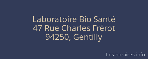 Laboratoire Bio Santé