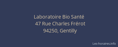 Laboratoire Bio Sant&eacute;