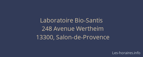 Laboratoire Bio-Santis